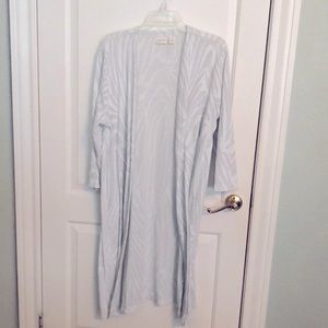 Chico’s Duster Silver zebra pattern